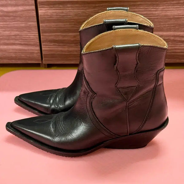 [BUNJANG] Zara Leather Ankle Boots / ZARA 소가죽 앵클부츠 235