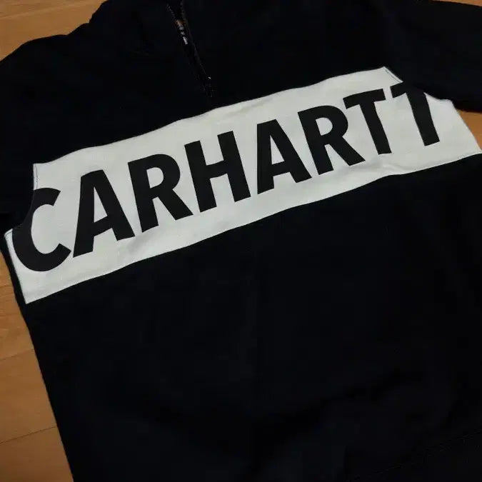 [BUNJANG] Carhartt WIP Half-Zip Sweatshirt Black / 칼하트 반집업 맨투맨