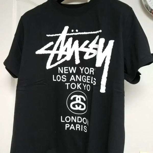 [BUNJANG] Stussy World Tour T-Shirt Black / S) 스투시 월드투어 반팔티 블랙