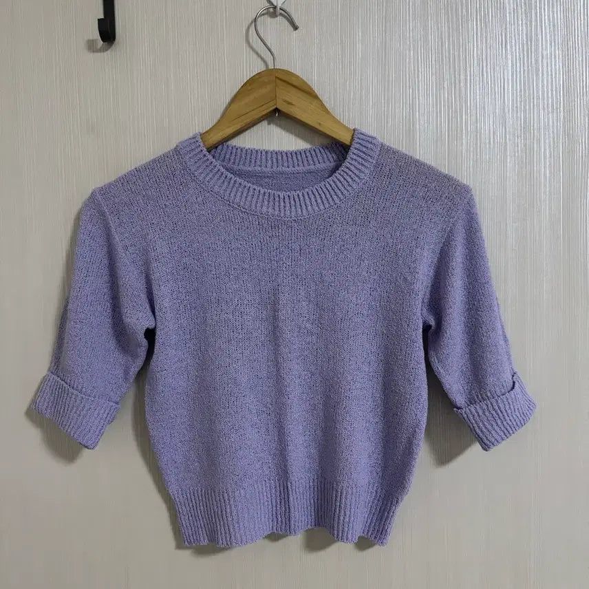 [BUNJANG] Lavender Short Sleeve Knit / (새상품) 라벤더 반팔 니트