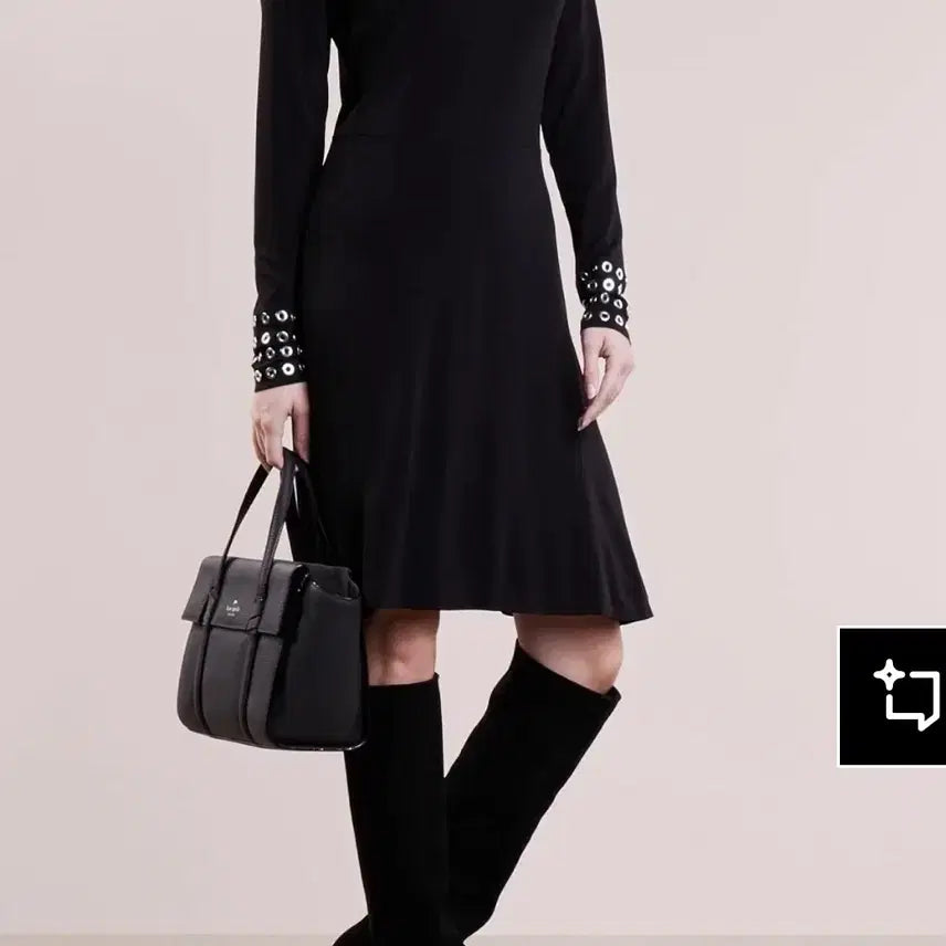 [BUNJANG] Michael Kors Black Ring Detail Midi Dress XS / 마이클코어스 원피스 xs