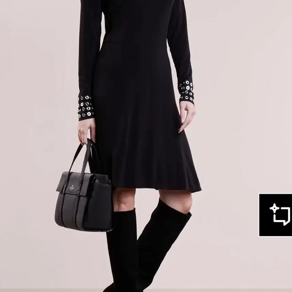 [BUNJANG] Michael Kors Black Ring Detail Midi Dress XS / 마이클코어스 원피스 xs