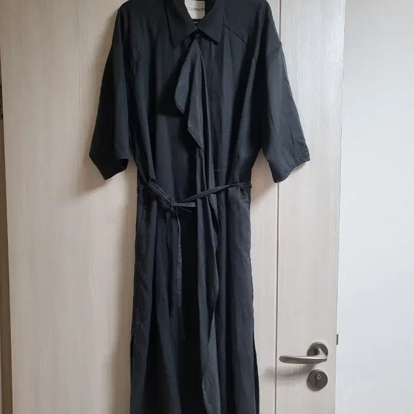 [BUNJANG] Stay People Charcoal Shirt Dress / 스테이피플 셔츠 원피스 차콜
