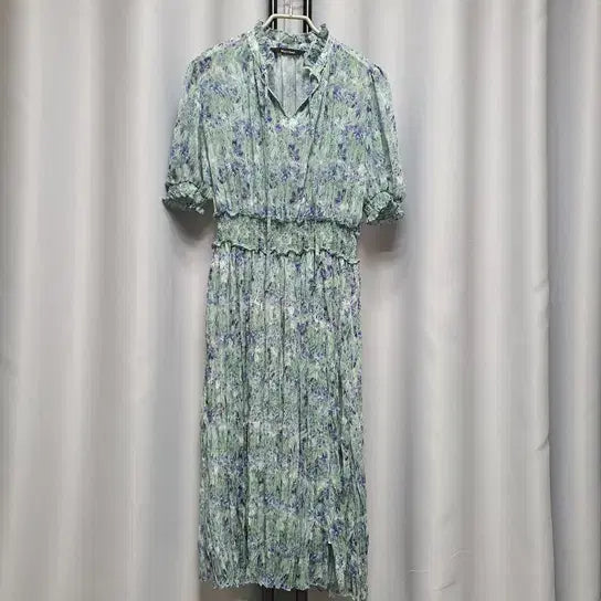 [BUNJANG] Jeipyeong Marchen Flower Chiffon Frill Smocking Dress / 제평 Marchen 메르헨 제일평화 플라워 쉬폰 프릴 스모킹 원피스