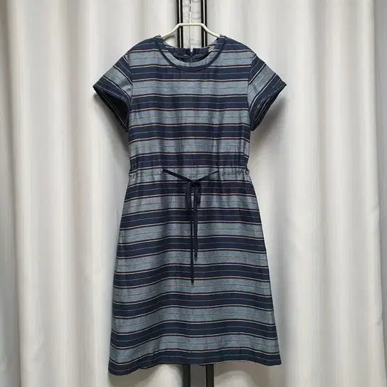 [BUNJANG] Hazzys Linen Check Short Sleeve Dress / 헤지스 린넨 체크 반팔 원피스