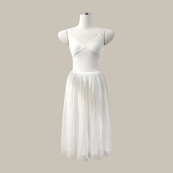 [BUNJANG] Layered Camisole Chiffon Cut-Out Dress / *굿바이세일* 레이어드 나시 쉬폰 컷팅 원피스 (T4283)