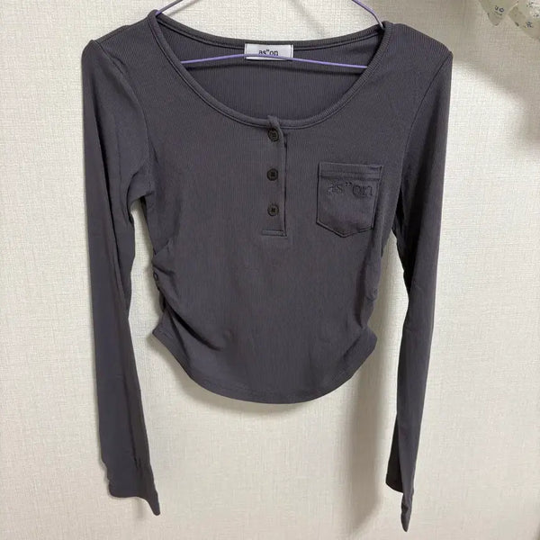 [BUNJANG] Aizone Long Sleeve T-Shirt / 애즈온 긴팔 티셔츠