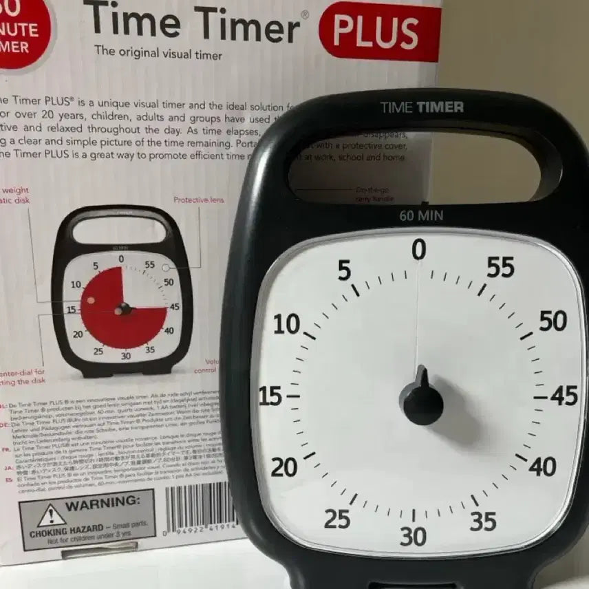 [BUNJANG] Time Timer Plus 60 Minute Visual Timer - Black / 빅타이머 타임타이머 플러스 60분 블랙