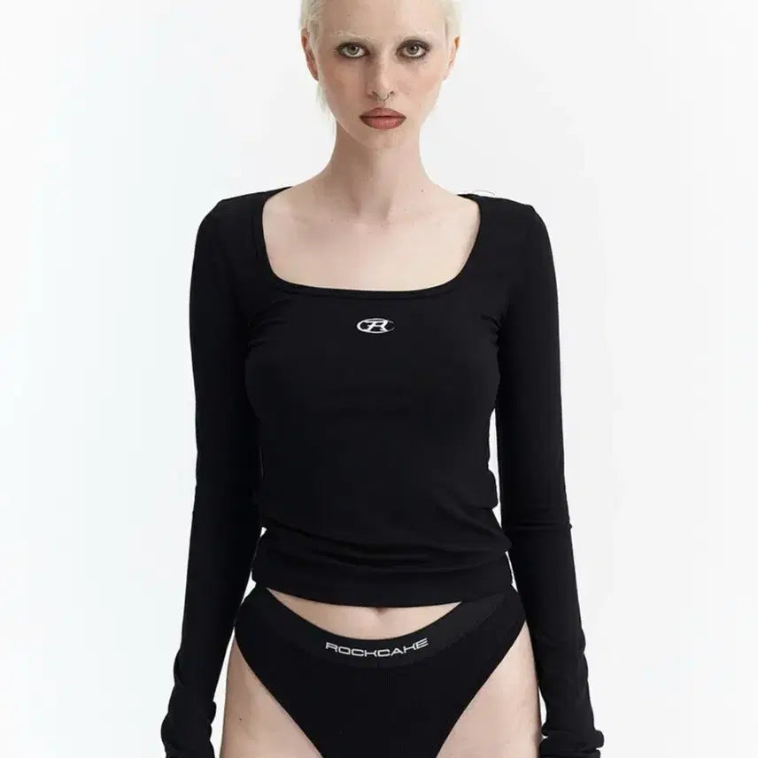 [BUNJANG] Locke Cake Half Moon Square Neck Long Sleeve / 락케이크 Half Moon Square Neck Long Sleeve
