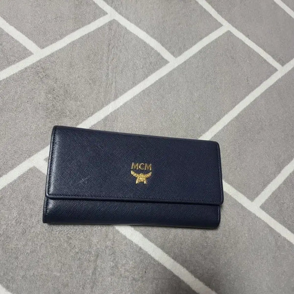 [BUNJANG] MCM Bi-Fold Wallet Navy / MCM 장지갑