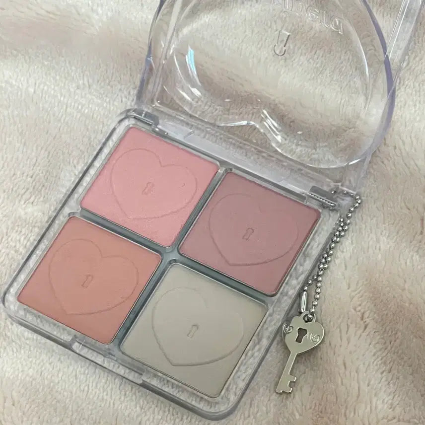 [BUNJANG] Peripera Heart Pocket Single 4-Color Palette / 페리페라 하트 포켓 싱글 4구 팔레트