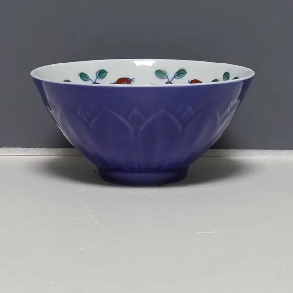 [BUNJANG] Ming Dynasty Chenghua Blue and White Five-Color Bird and Flower Motif Bowl / 명성화 청화오채 화조문완
