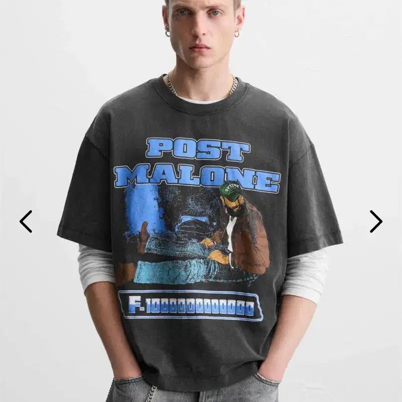 [BUNJANG] Zara Post Malone Graphic T-Shirt L / 자라 포스트말론 반팔 L(100-105)
