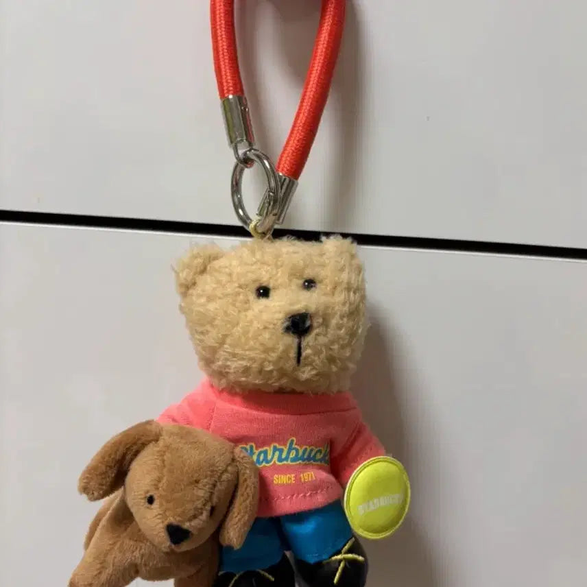 [BUNJANG] Starbucks Puppy Teddy Bear Charm / 스타벅스 강아지 테디베어 키링 새것