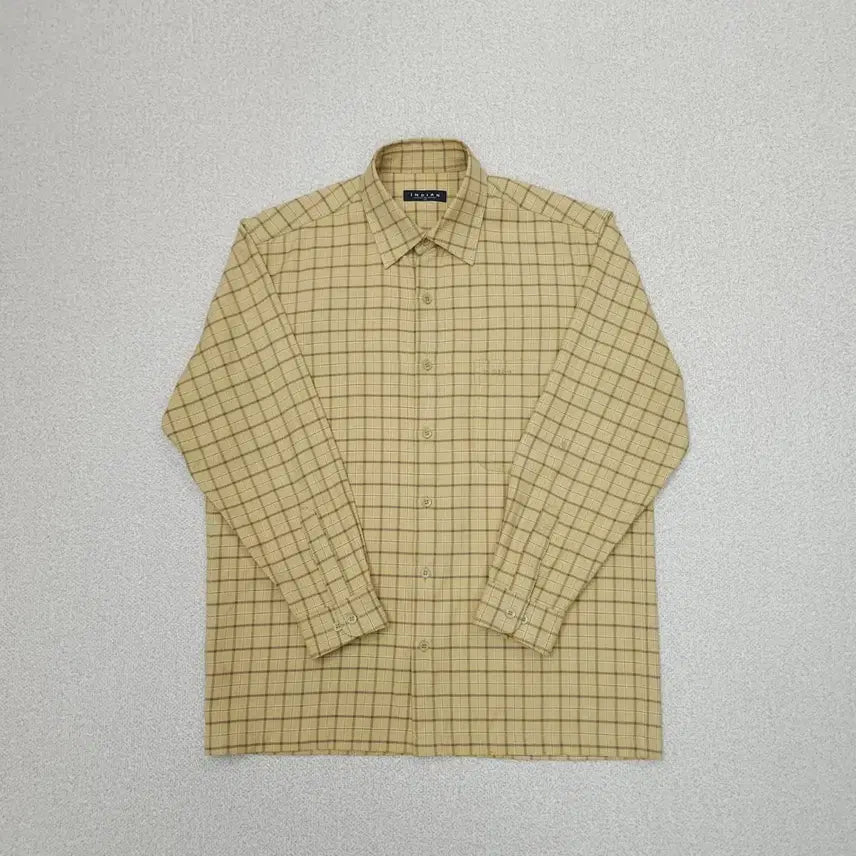 [BUNJANG] Indian Men's Check Long-Sleeve Casual Shirt (Size 95) / (95)인디안 남자 체크 셔츠 긴팔 남방 봄 가을 캐주얼 W4183