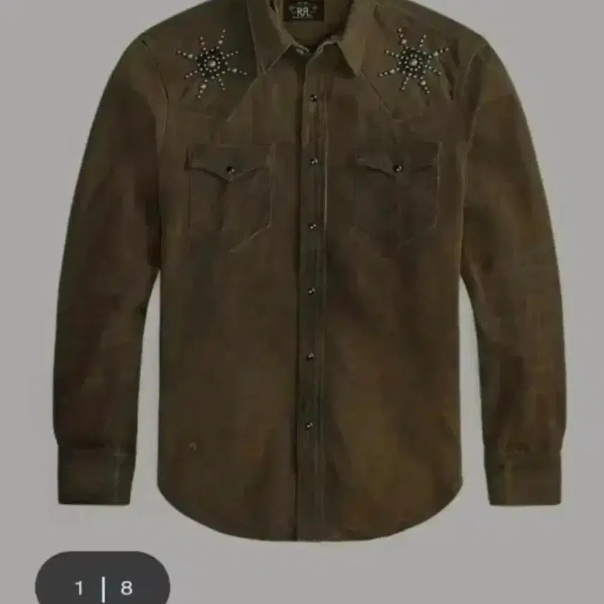 [BUNJANG] RRL Studded Denim Western Shirt S / RRL 더블알엘 스터드 데님 웨스턴 셔츠 S