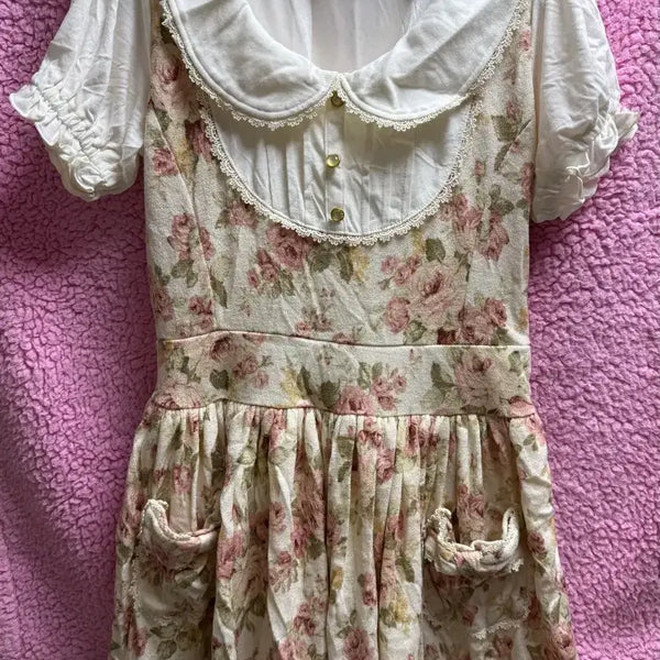[BUNJANG] LIZ LISA Classic Floral Princess Dress Limited Edition / 리즈리사 고전 핀터깔 대대장 히메카지 라떼갸루 히메갸루 플로럴 한정 원피