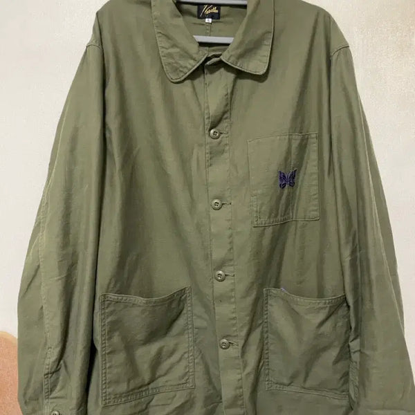 [BUNJANG] Needles Coverall Jacket Olive L / 니들스 커버올 올리브 L사이즈