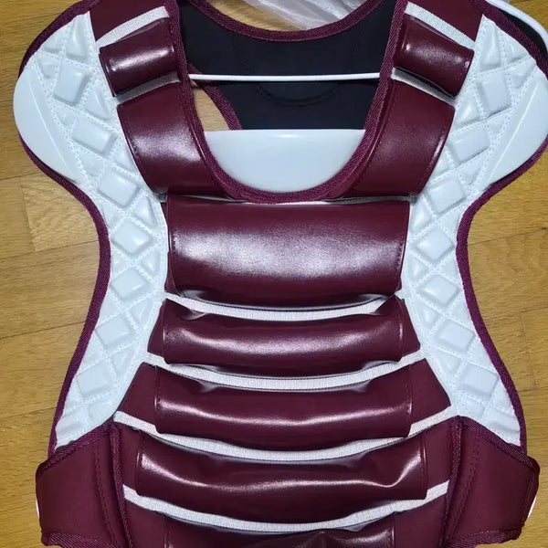 [BUNJANG] Hatakeyama Custom Order Catcher Protector - Burgundy (Heroes Colorway) - Large - New / 하타케야마 오더 포수 프로텍터 새상품