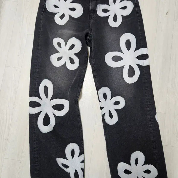 [BUNJANG] Surgery Painted Clover Jeans L / 써저리 페인티드 클로버진스 L