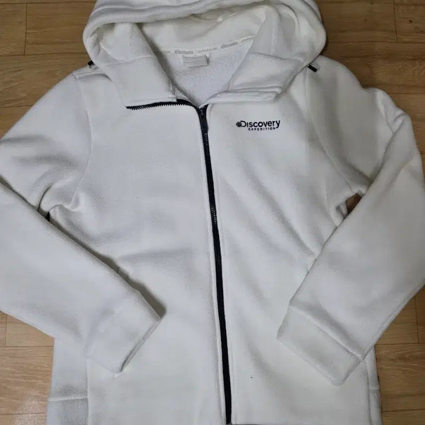 [BUNJANG] Discovery Men's Fleece Zip-up Hoodie White 100 / 디스커버리남성용 후드 집업.     간절기 .부터겨울.  화이트  100