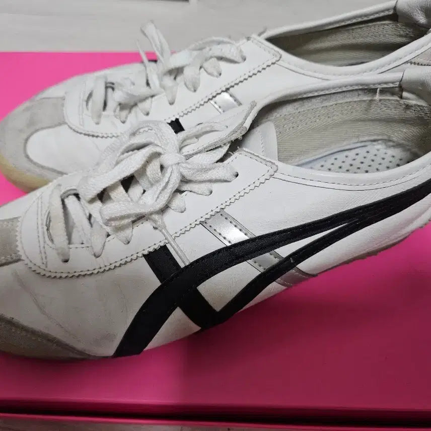 [BUNJANG] Onitsuka Tiger Mexico 66 White Black Sneakers / 오니츠카타이거 멕시코 66 화이트 블랙