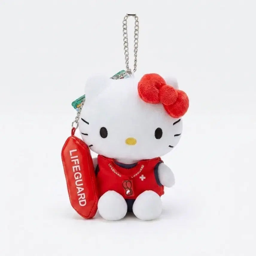 [BUNJANG] Caribbean Bay Limited Edition Sanrio Hello Kitty Lifeguard Keychain / 캐리비안베이 한정판 산리오 키티 키링