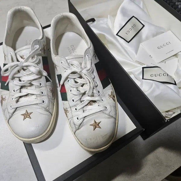 [BUNJANG] Gucci Stripe Star Bee Embroidered Sneakers / 구찌 스니커즈 8 사이즈 270  정품