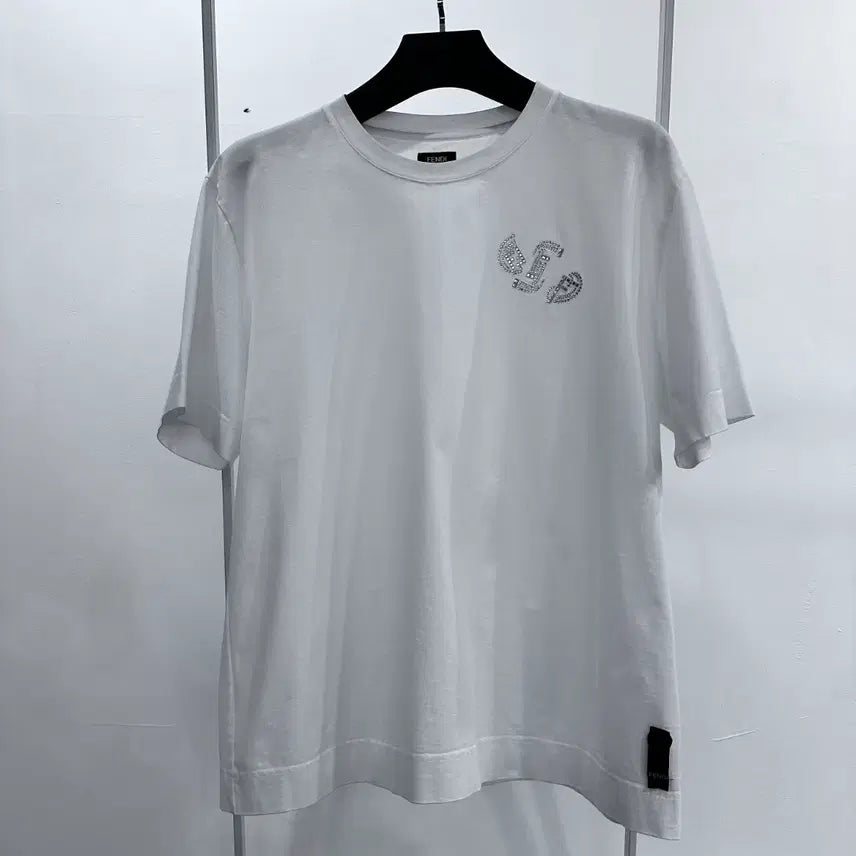 [BUNJANG] Fendi Crystal Logo Short Sleeve T-Shirt XL / 펜디 크리스탈 로고 반팔 / XL