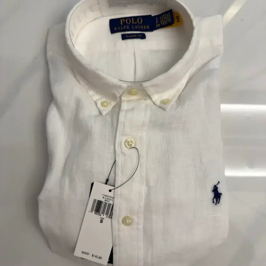 [BUNJANG] Polo Ralph Lauren Classic Fit Linen Shirt White (Size S) / [S] 폴로 랄프 로렌 클래식핏 리넨 셔츠 화이트