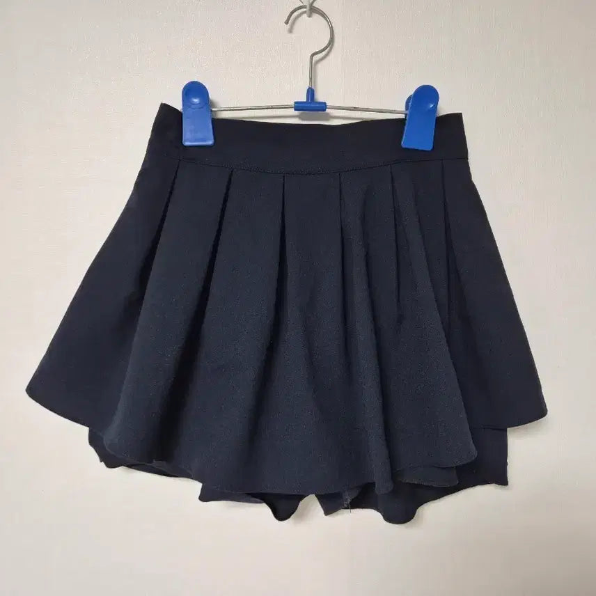 [BUNJANG] Women's Navy Pleated Skort Free Size / 여성용 네이비 플리츠 치마바지 Free