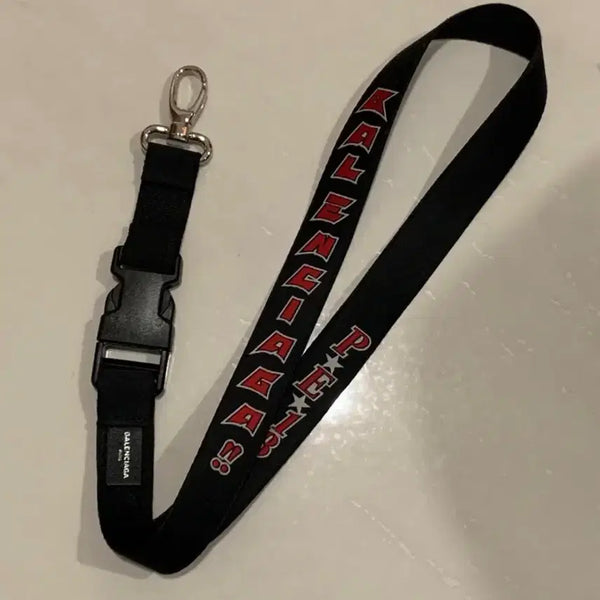 [BUNJANG] Balenciaga P.E.18 Logo Neck Strap Keychain / 발렌시아가(Balenciaga) P.E.18 로고 넥 스트랩 겸 키링