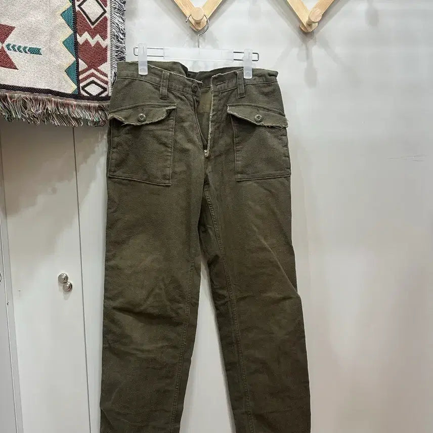 [BUNJANG] Vintage Herringbone Cargo Pants / JPN 빈티지 헤링본 hbt 카고팬츠