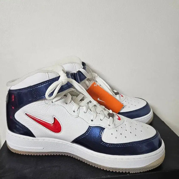 [BUNJANG] Nike Air Force 1 Mid QS University Red & Midnight Navy / 나이키 에어포스 1 미드 QS 유니버시티 레드 앤 미드나잇 네이비