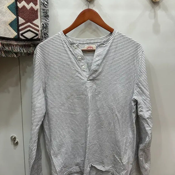 [BUNJANG] Brooks Brothers Henry Neck Stripe T-Shirt M / 브룩스브라더스 헨리넥 스트라이프 티셔츠M