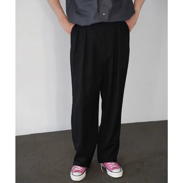 [BUNJANG] NEAT Wool Gabardine Chino Pants - Black, Size 46 / 니트 NEAT 울 개버딘 치노 블랙 46사이즈