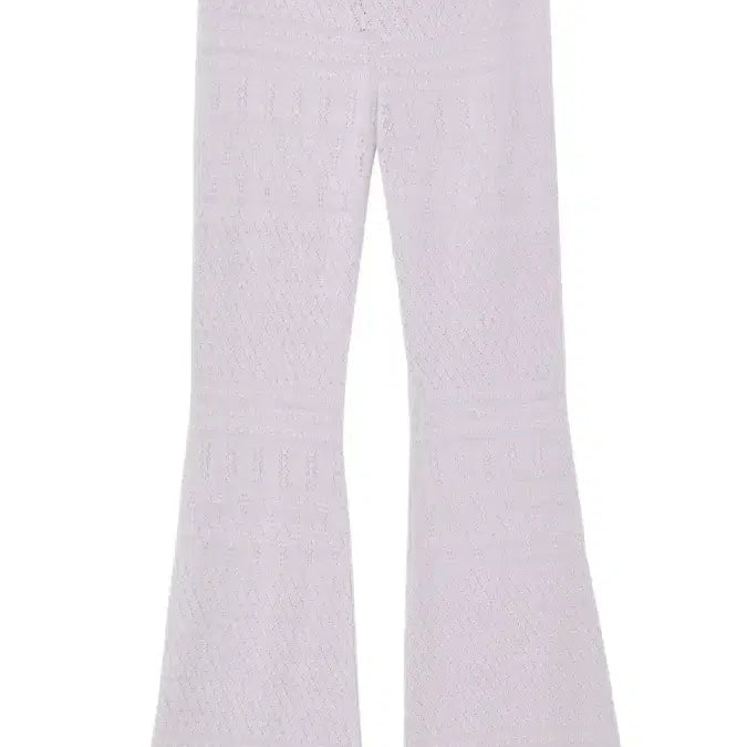 [BUNJANG] TEN DANCE Eyelet Bootcut Knit Pants Pink / [m] 텐스댄스 아일렛 부츠컷 니트 팬츠 핑크 파히섬