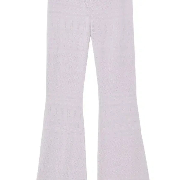 [BUNJANG] TEN DANCE Eyelet Bootcut Knit Pants Pink / [m] 텐스댄스 아일렛 부츠컷 니트 팬츠 핑크 파히섬