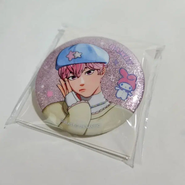 [BUNJANG] PLAVE Glitter Can Badge / 플레이브 플뿌 글리터 캔뱃지