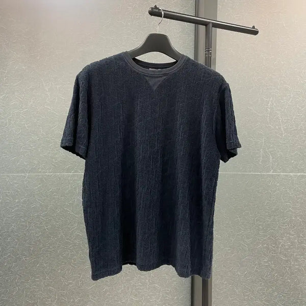 [BUNJANG] Dior Oblique Terry Short Sleeve T-Shirt Navy M / [새상품급/m] 디올 오블리크 테리 반팔티
