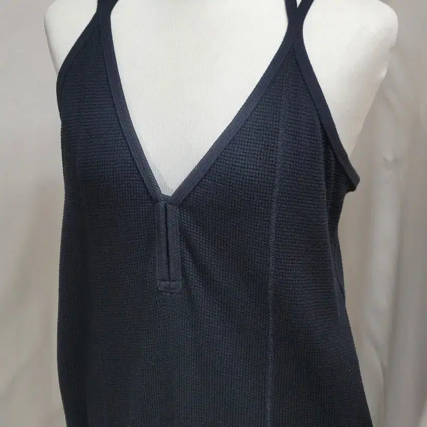[BUNJANG] Bonny Ribbed Knit Maxi Dress with Adjustable Straps (Black) / 새상품)Bonny 긴끈나시 니트 맥시원피스(블랙)