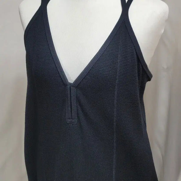 [BUNJANG] Bonny Ribbed Knit Maxi Dress with Adjustable Straps (Black) / 새상품)Bonny 긴끈나시 니트 맥시원피스(블랙)