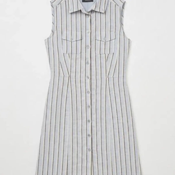 [BUNJANG] Hazzys Striped Linen Dress (Women's Size 66) / 여성66/ 헤지스 스트라이프 린넨 원피스