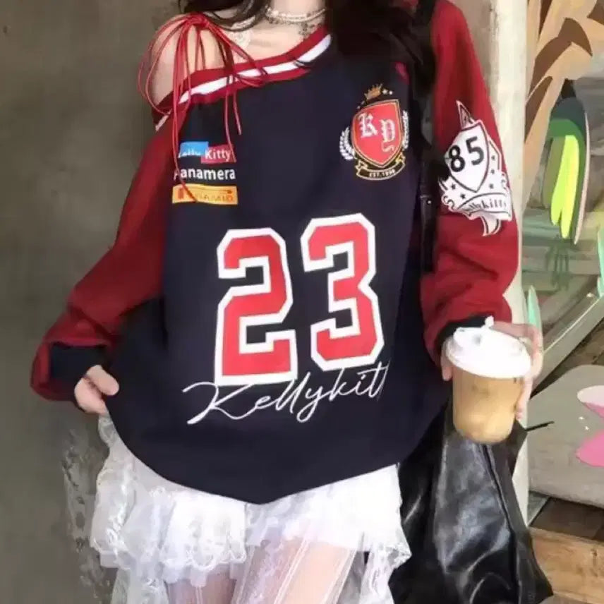 [BUNJANG] One Shoulder Sweatshirt / 원숄더 맨투맴