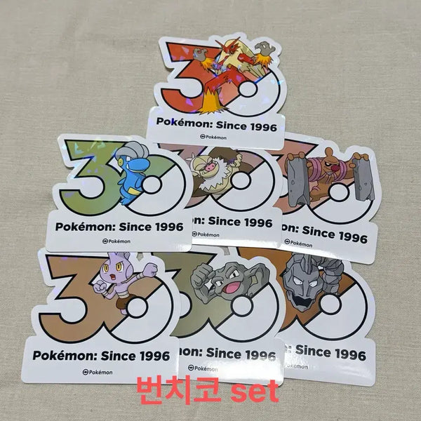 [BUNJANG] Pokemon Stickers Bundle Set (Olive Young 30th Anniversary) / 일괄양도) 올리브영 30주년 포켓몬스터 스티커 번치코 배루키 아공이