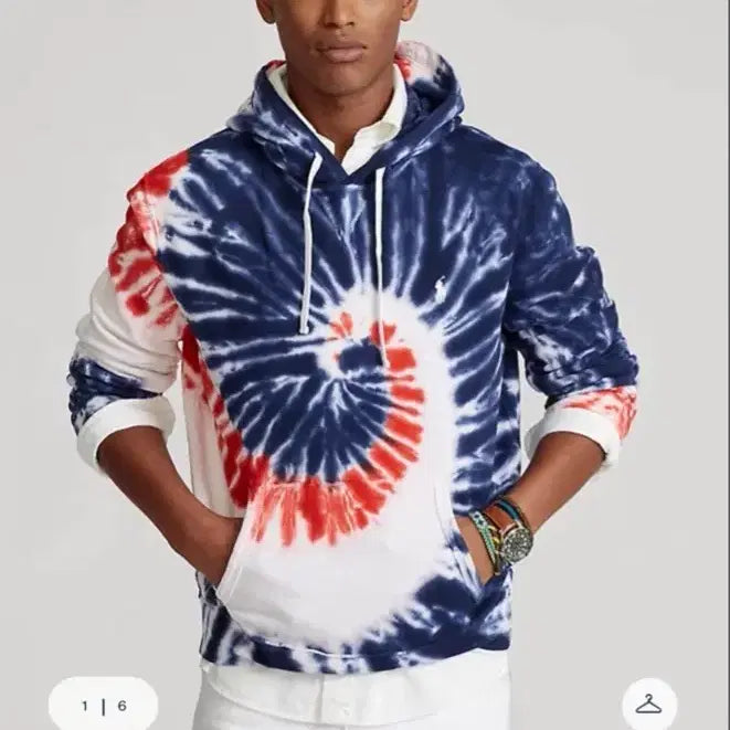 [BUNJANG] Polo Ralph Lauren Tie-Dye French Terry Hoodie / 폴로 랄프로렌 타이다이 프렌치테리 후드티