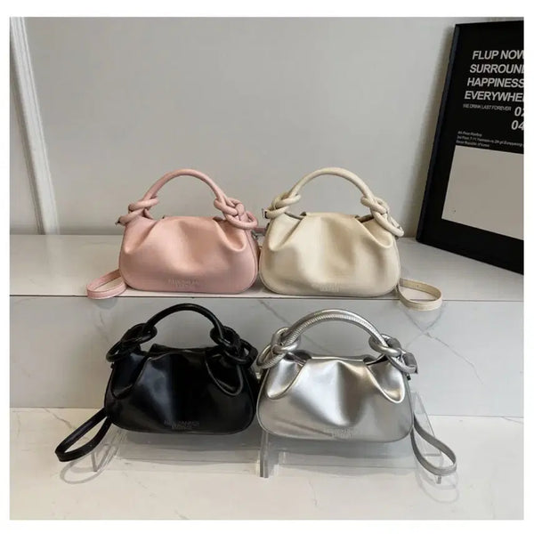 [BUNJANG] Twisted Handle Shirring Shoulder Bag / 꼬임 핸들 셔링 숄더백