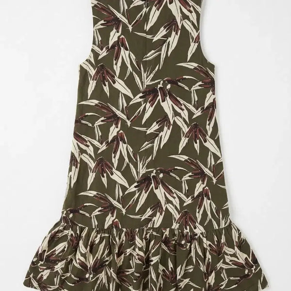 [BUNJANG] Women's Linen Leaf Pattern Dress / 여성F/ We 나뭇잎 패턴 린넨 원피스