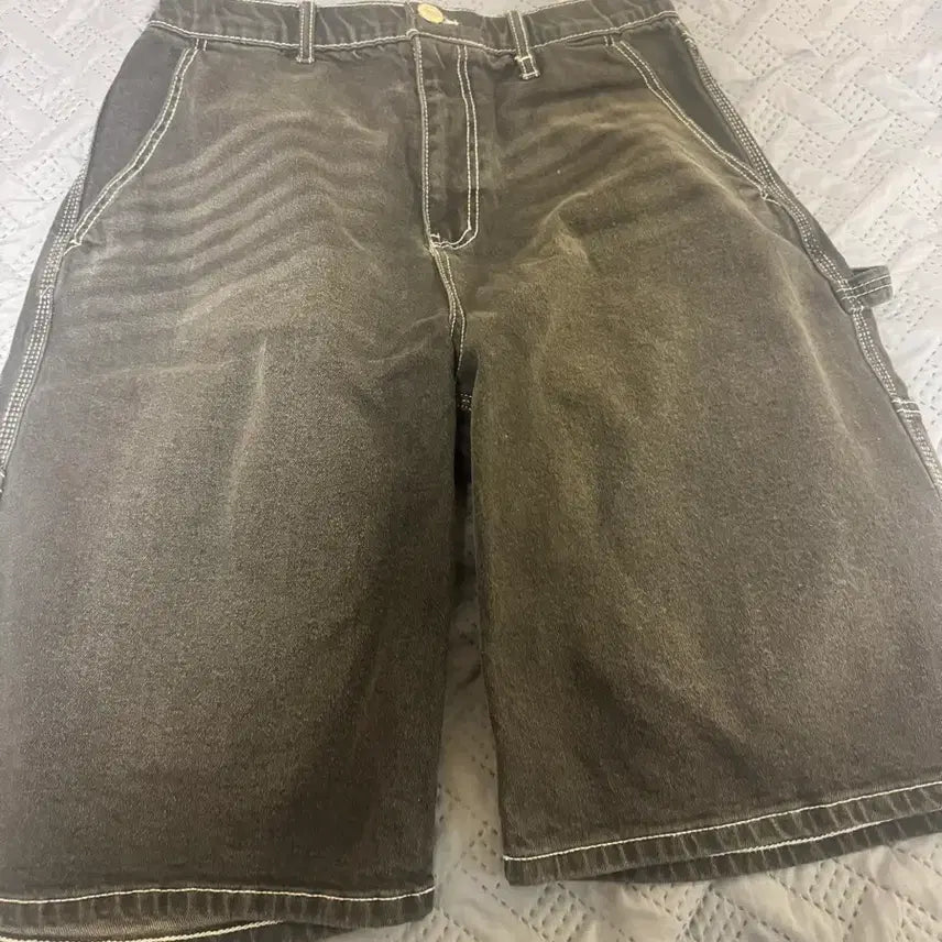 [BUNJANG] Hang Ten 5-Part Cargo Black Jeans Size 32 / 행텐 5부 카고 흑청바지32사이즈 팝니다