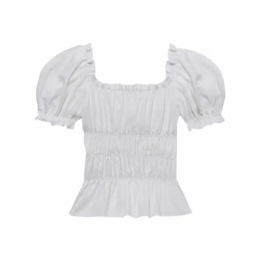 [BUNJANG] Instant Funk Multiway Shirring Blouse White / [신지연 착용]인스턴트펑크 멀티웨이 블라우스(White)